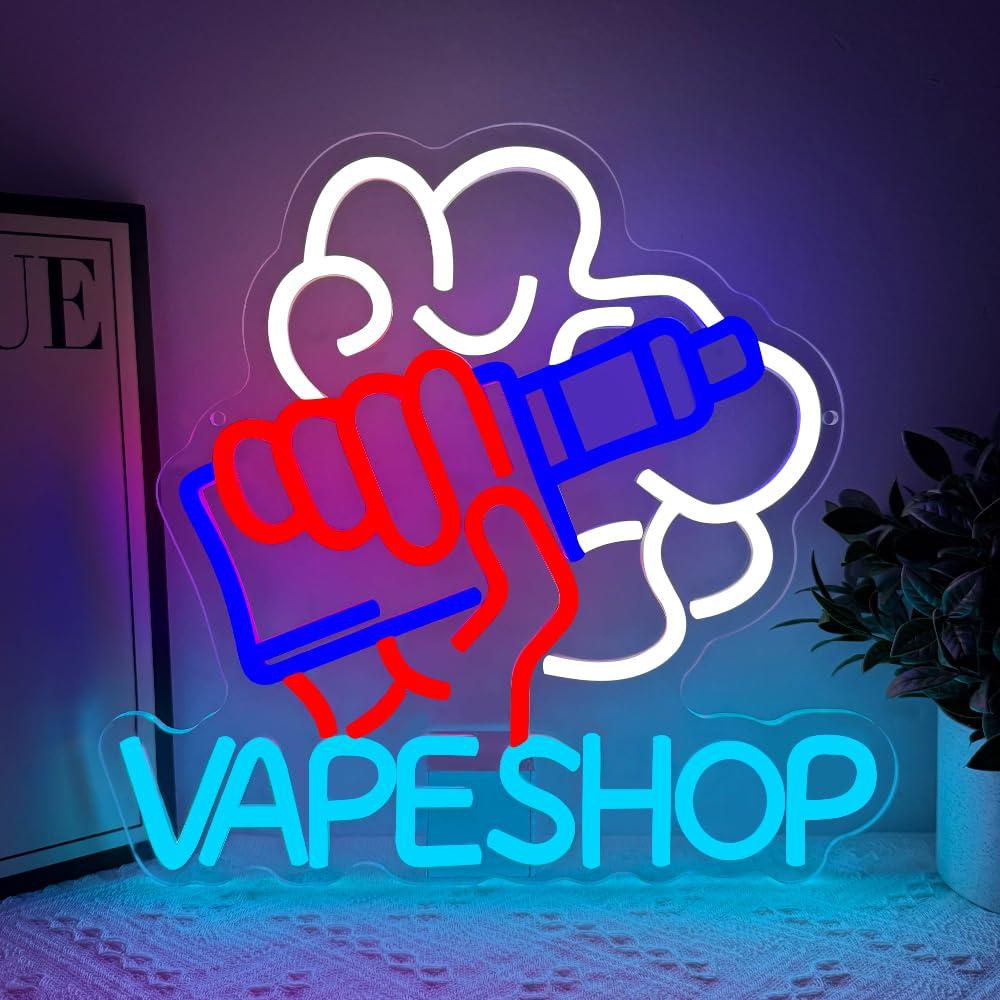 Vaping Store - Enseigne néon pour boutique de vapés,